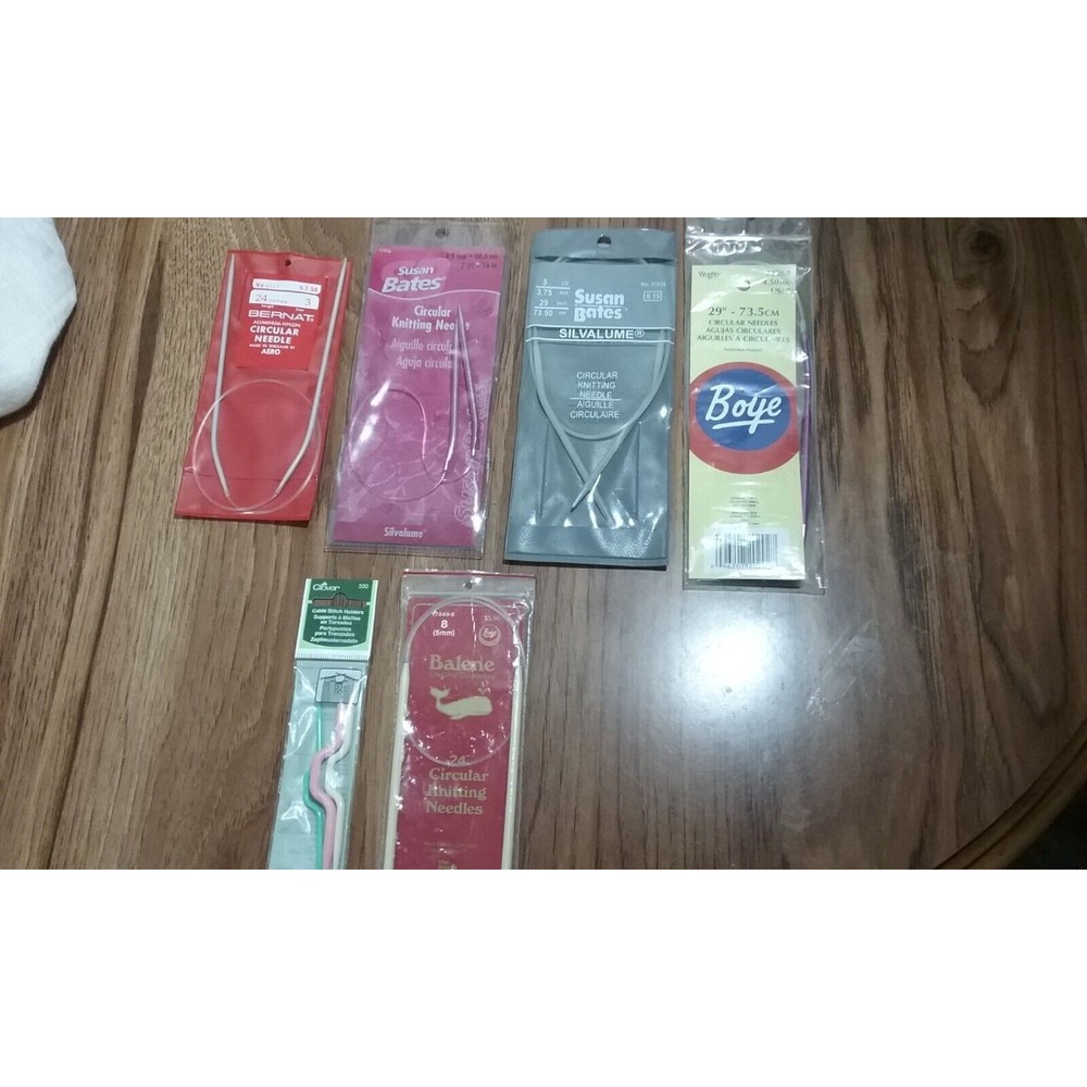 Vintage Circular Knitting Needles Lot and Cable Stitch Holders